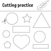 Cutting practice game vector