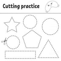 Cutting practice game vector