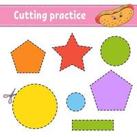 Cutting practice game vector