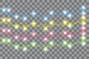 Christmas lights isolated on background vector