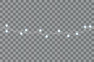 Christmas lights isolated on background vector