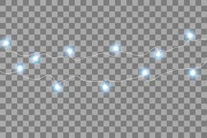 Christmas lights isolated on background vector