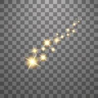 The dust is yellow sparks and golden stars shine with special light vector