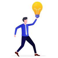 Illustration of entrepreneurs gets bright ideas vector