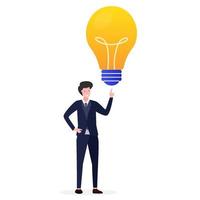 Illustration of entrepreneurs gets bright ideas vector