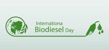 día internacional del biodiesel 10 de agosto para la ecología y el medio ambiente ayudar al mundo con ideas ecológicas vector