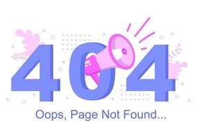 404 Error And Page Not Found Vector Illustration