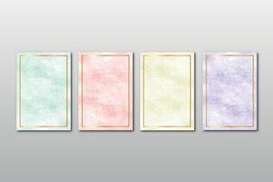 Watercolor hand painted background texture set