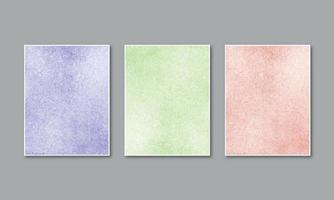 Watercolor hand painted background texture set vector