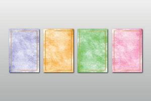 Watercolor hand painted background texture set vector