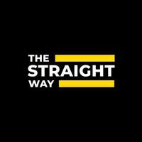 The straight way modern quotes t shirt design vector