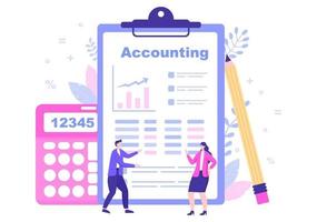 Financial Management or Accounting Vector Illustration