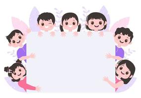 Happy Childrens Day Illustration with Cartoon Character vector