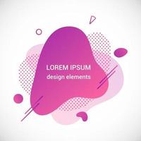 Modern liquid abstract element graphic gradient flat style design fluid vector colorful illustration banner simple shape template for presentation flyer isolated on white background