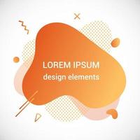 Modern liquid abstract element graphic gradient flat style design fluid vector colorful illustration banner simple shape template for presentation flyer isolated on white background