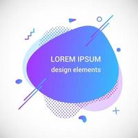 Modern liquid irregular amoeba blob shape abstract elements graphic flat style design fluid vector illustration set banner simple shape template for presentation flyer isolated on white background