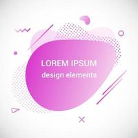 Modern liquid irregular amoeba blob shape abstract elements graphic flat style design fluid vector illustration set banner simple shape template for presentation flyer isolated on white background