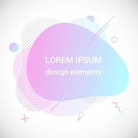 Modern liquid irregular amoeba blob shape abstract elements graphic flat style design fluid vector illustration set banner simple shape template for presentation flyer isolated on white background