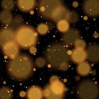 Gold bokeh shiny glittering golden and silver stars vector