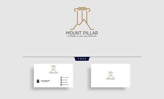 elegant attorney logo line design template illustration vector