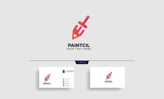 pencil paint brush colorful logo template vector icon element  vector