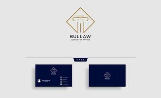 elegant pillar attorney logo line design template illustration vector