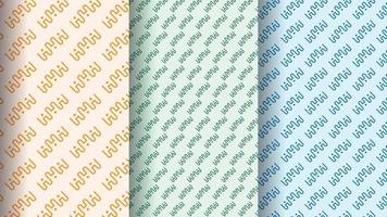 Draw lines seamless pattern wallpaper set vector