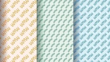 Draw lines seamless pattern wallpaper set vector