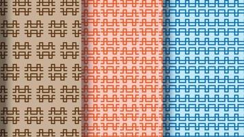 Unique seamless pattern background set vector