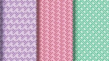Unique with 3 colors seamless pattern set vector