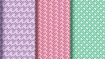 Unique with 3 colors seamless pattern set vector