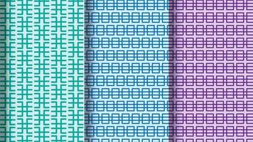 editable with 3 colors seamless pattern background set vector