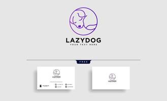 pet animals care consulting logo template vector illustration with business card