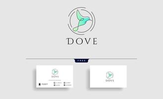 Dove Flying Bird Cosmetic Logo template vector icon element isolated