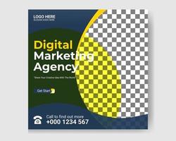 digital marketing agency social media post vector