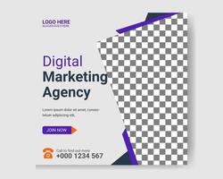 digital marketing agency social media post vector