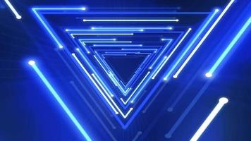 Triangle Neon Lights Tunnel VJ Loop video