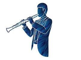 clarinete músico orquesta vector