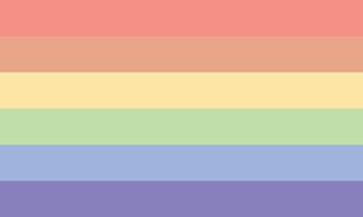 Rainbow flag in pastel shades lgbtq symbol vector