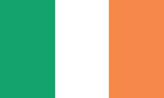 Vector illustration of the Irish flag