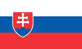Vectorial illustration of the flag of Slovakia vector