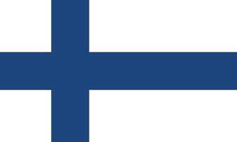 ilustración vectorial de la bandera de finlandia vector