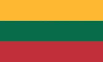 Vectorial illustration of the Lithuanian flag vector