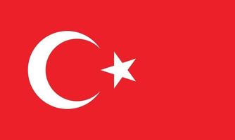 Vector illustration of the Turkish flag