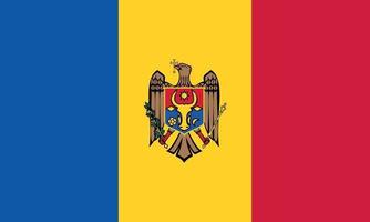 Vector illustration of the flag of Moldova