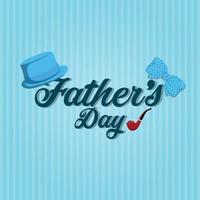 Fathers day vector illustration on flat background