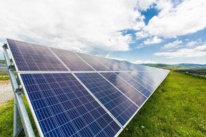 Solar power plant on a background of sky photo