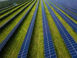 Solar power plant on a background of sky photo