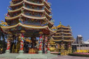 santuario budista del templo chino en chon buri foto