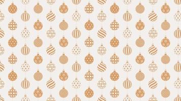 Bola de Navidad adornos de decoración de patrones sin fisuras 4k animación de diseño de movimiento video